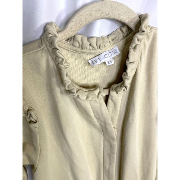 Ivy City Co Ivory Jumpsuit With Ruffle Women’s Size XS - Picture 10 of 11